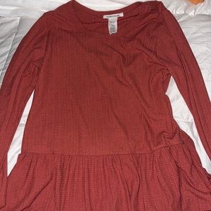 Red long sleeve shirt